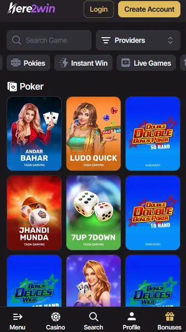 Here2Win App Vorschau